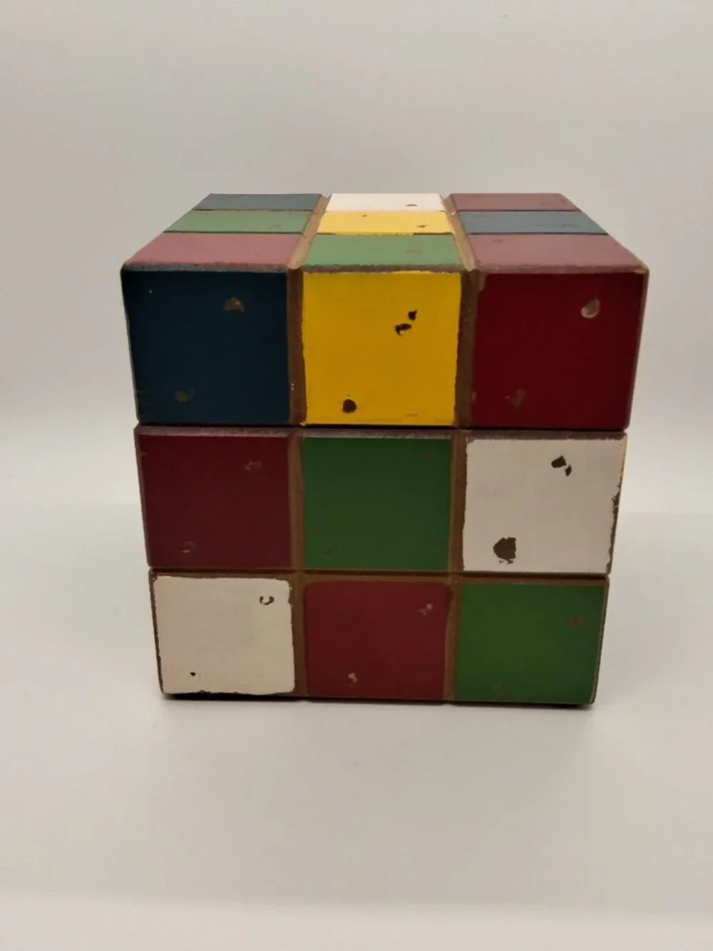 Wooden Rubik's Cube Storage/Display Shelf Box Container